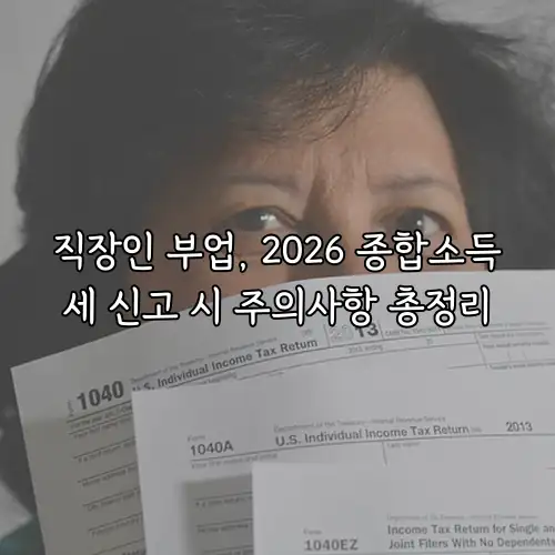 직장인 부업, 2026 종합소득세 신고 시 주의사항 총정리
