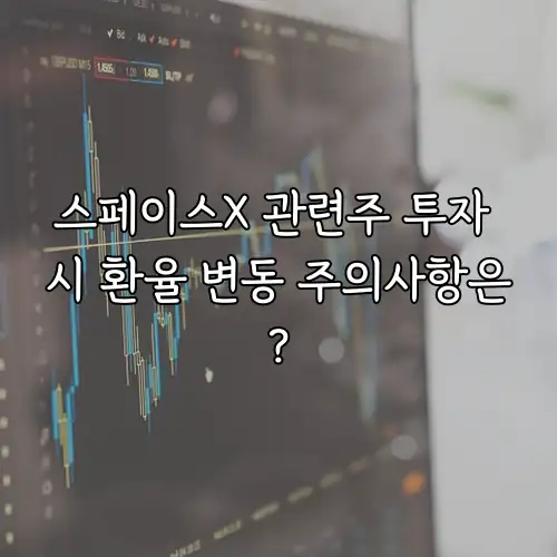 스페이스X 관련주 투자 시 환율 변동 주의사항은?