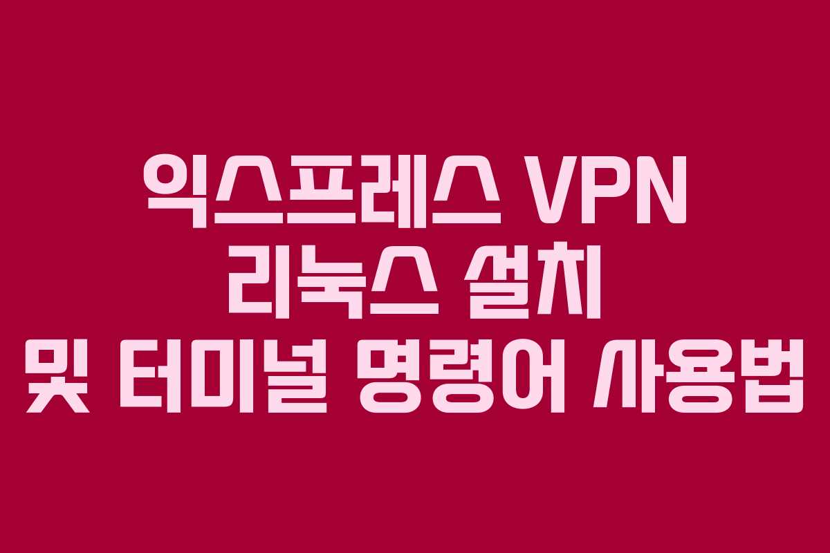 익스프레스-VPN-리눅스-설치-및-터미널-명령어-사용법
