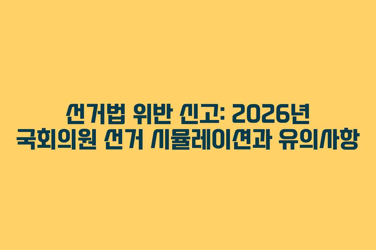 선거법-위반-신고-2026년-국회의원-선거-시뮬레이션과-유의사항